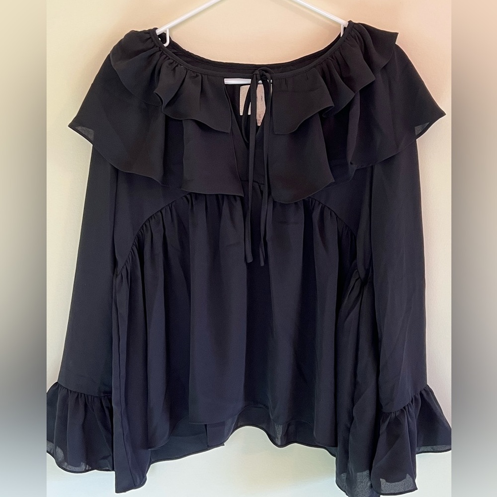 Moon River Long Sleeve Top, Color Black, Size XS- Never Worn